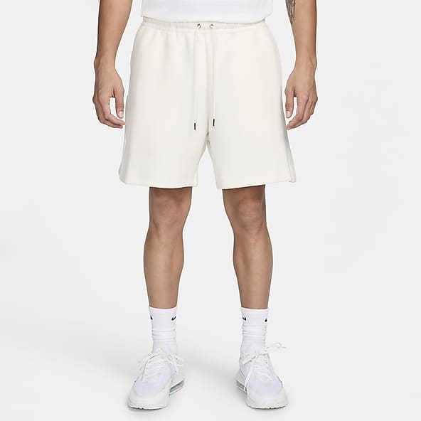White nike sweat shorts sale